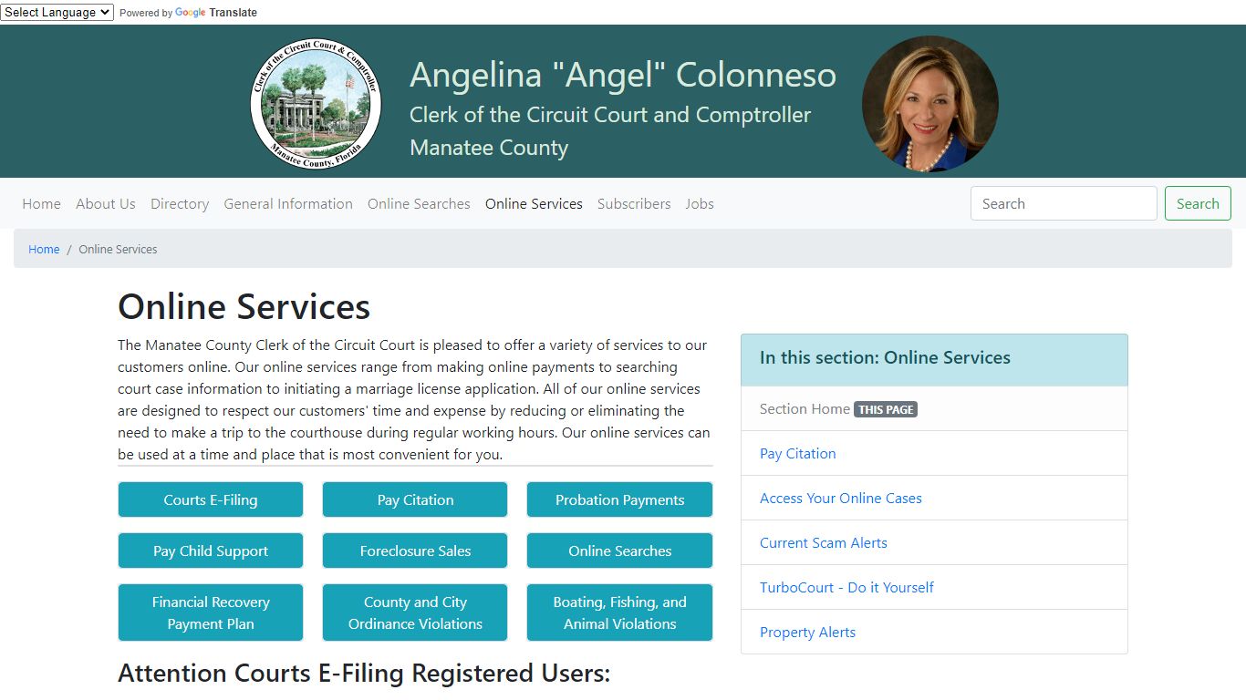 Online Services - Manatee Clerk